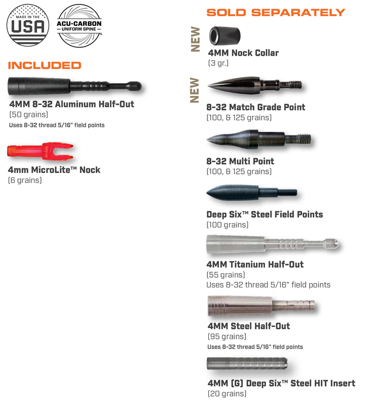 Easton FMJ 4MM Match Grade 2" Blazer Vanes 6pk