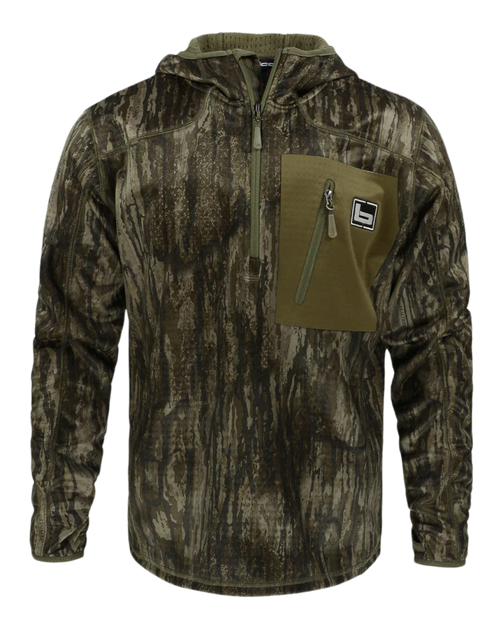 Banded Hooded Mid Layer Fleece Pullover