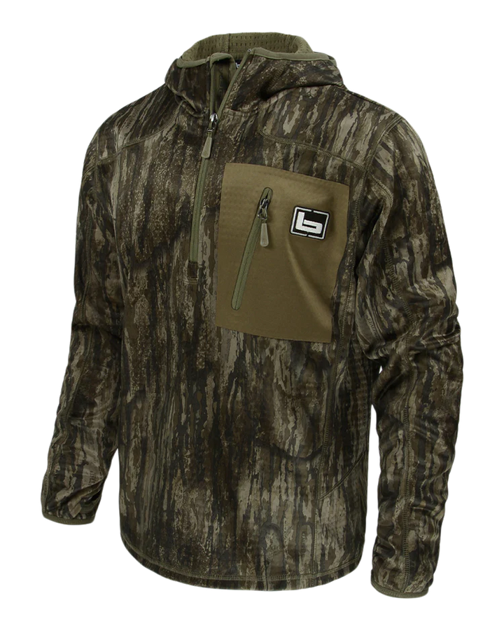 Banded Hooded Mid Layer Fleece Pullover