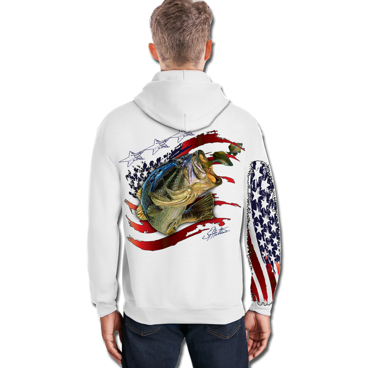Strike Zone American Flag Bass Fleece Hoodie