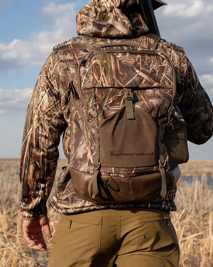 Banded On-the-Fly Welded BackPack