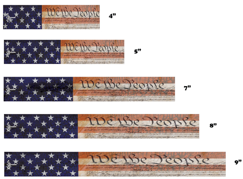White Water American Flag Constitution Arrow Wraps