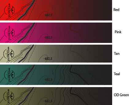 White Water Alt Topo Map Fade Colors Arrow Wraps