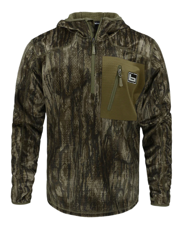 Banded Hooded Mid Layer Fleece Pullover