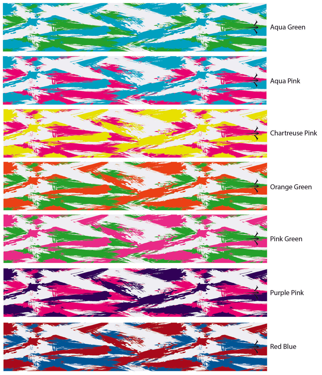 White Water Reflective Brushstrokes Arrow Wraps