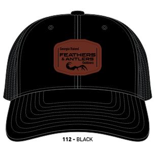 Debossed Genuine Leather Mesh Back Cap
