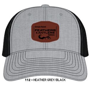 Debossed Genuine Leather Mesh Back Cap