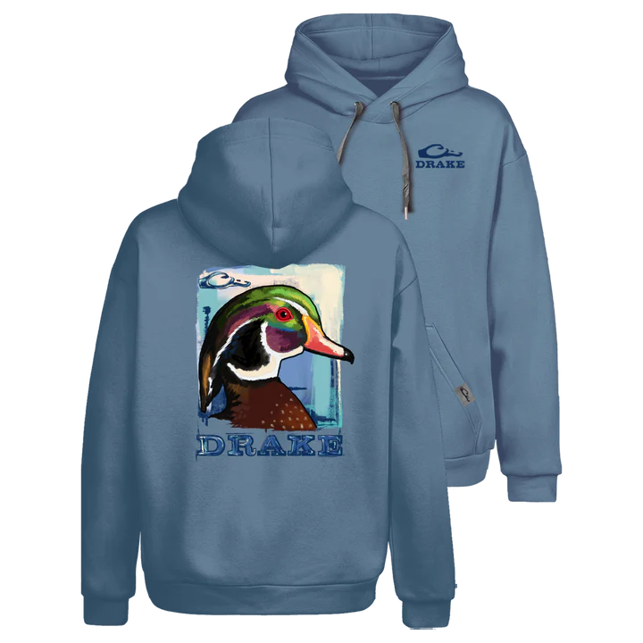 Drake Graphic Hoodie Watercolor Wood Duck