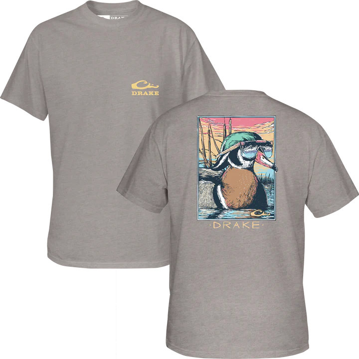 Drake Youth Pop Art Wood Duck Sunglass Shirt