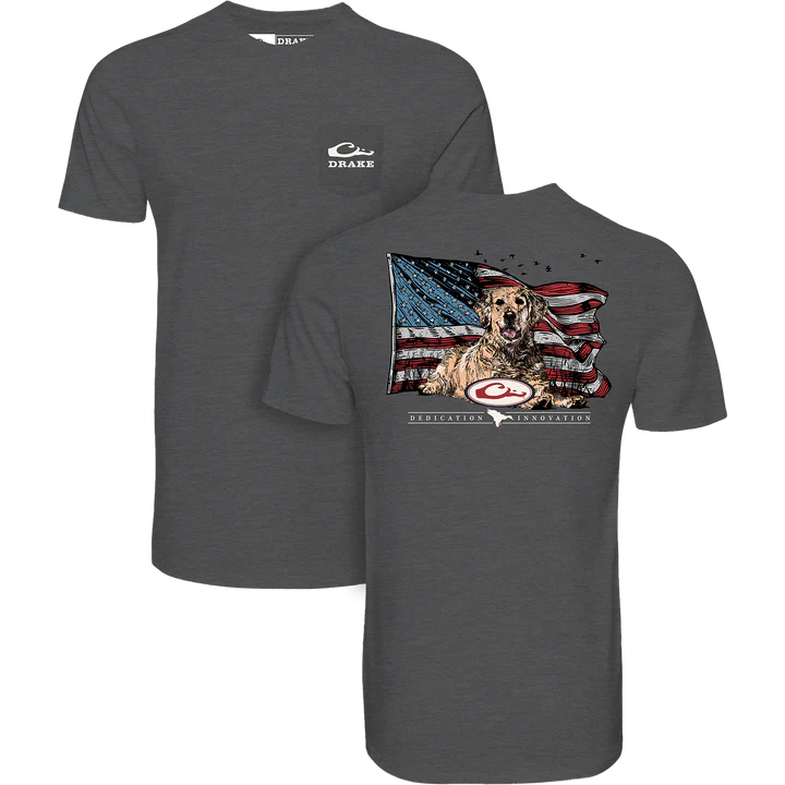 Drake Americana Yellow Lab Flag Shirt