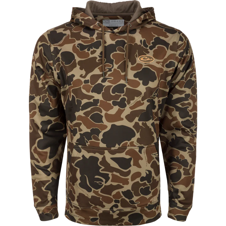 Drake MST Camo Performance Hoodie Feathers Antlers Outdoors