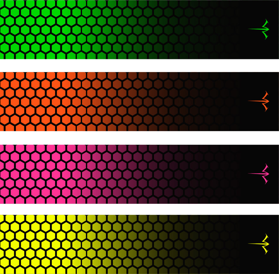 White Water Honeycomb Fade Icon Fluorescent Arrow Wraps