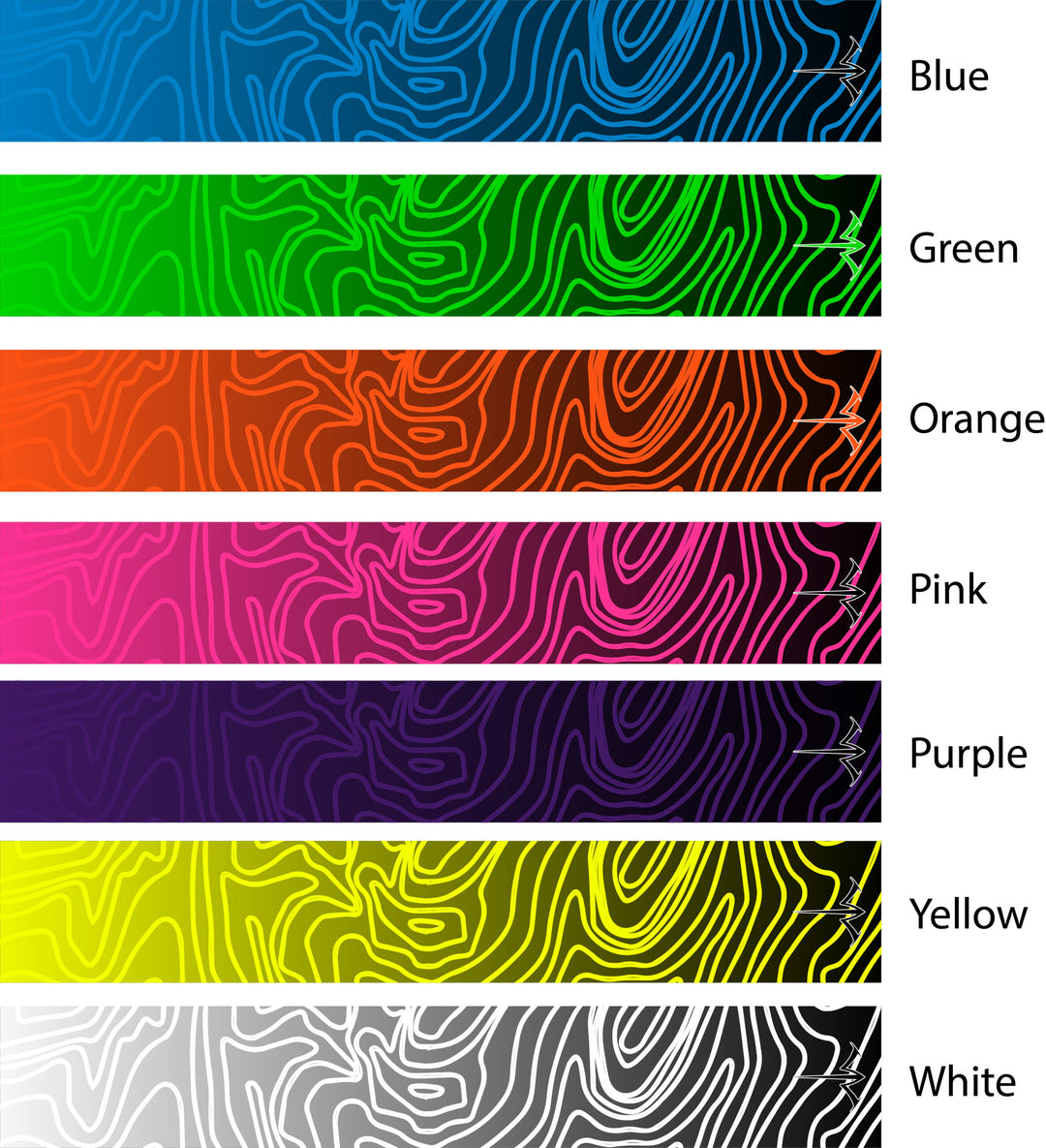 White Water Topo Fade Color V2 Arrow Wraps