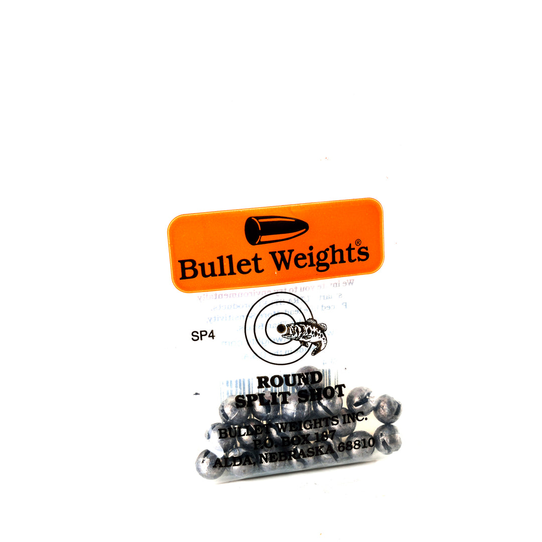 Bullet Weight Round Split Shot Unpainted Weights