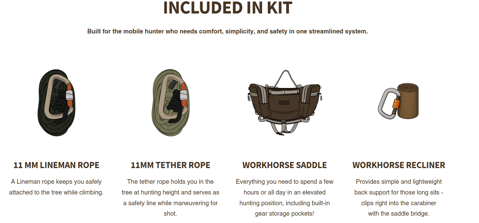 Tethrd Tethrd Workhorse Saddle Kit – Feathers & Antlers Outdoors
