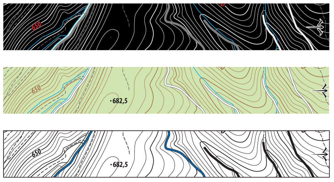 White Water Topo Map Arrow Wraps