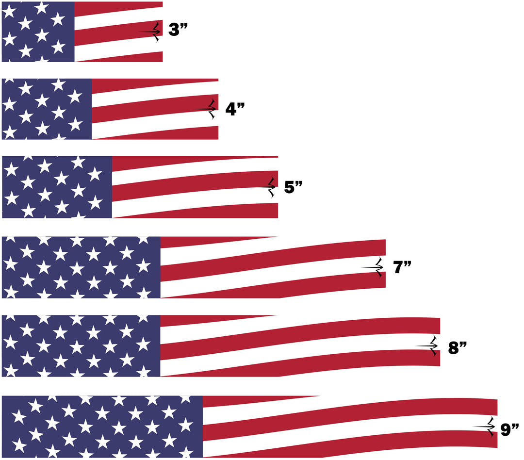 White Water Waving American Flag Arrow Wraps