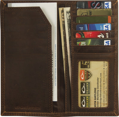 Drake Leather Checkbook Wallet